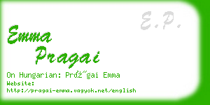 emma pragai business card